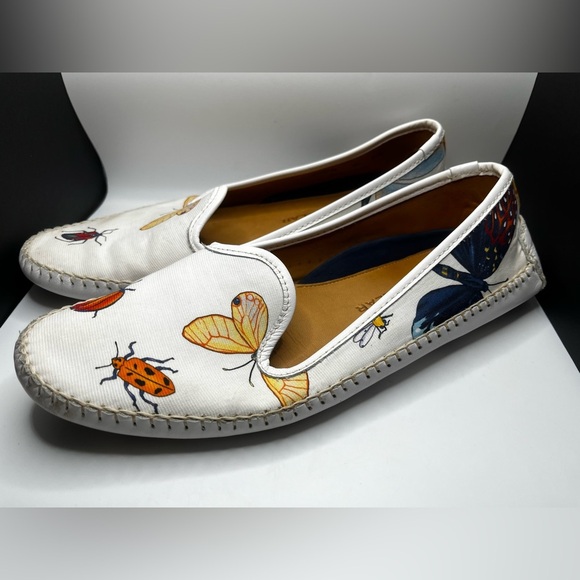 Peter Millar Signature Insetti Venetian Loafers Ivory Drivers Womens Size 9 - Picture 6 of 11
